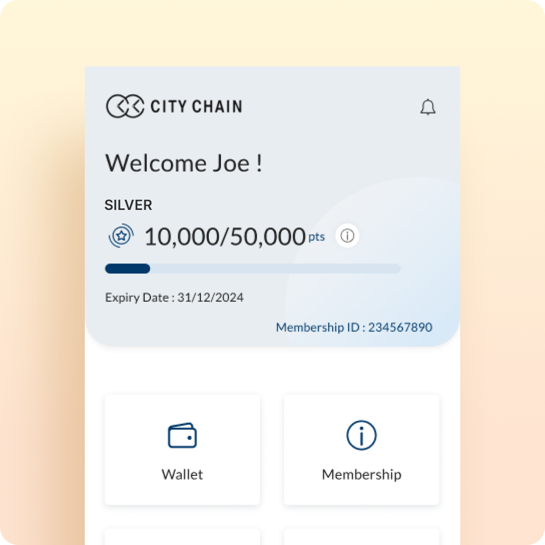 Loyalty customer identity screen